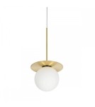 Pendant lamps - UMMO BORRA B white ceiling pendant lamp with brass BRB131P0 - product 1