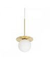 UMMO BORRA B white ceiling pendant lamp with brass BRB131P0