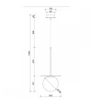 Pendant lamps - UMMO BORRA B white ceiling pendant lamp with brass BRB131P0 - product 5