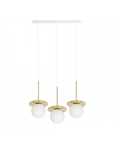 UMMO BORRA B 3L triple ceiling pendant lamp with brass BRB331PL.