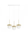 UMMO BORRA B 3L triple ceiling pendant lamp with brass BRB331PL.