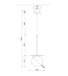 Pendant lamps - UMMO BORRA B black ceiling pendant lamp BRB122P0 - product 3