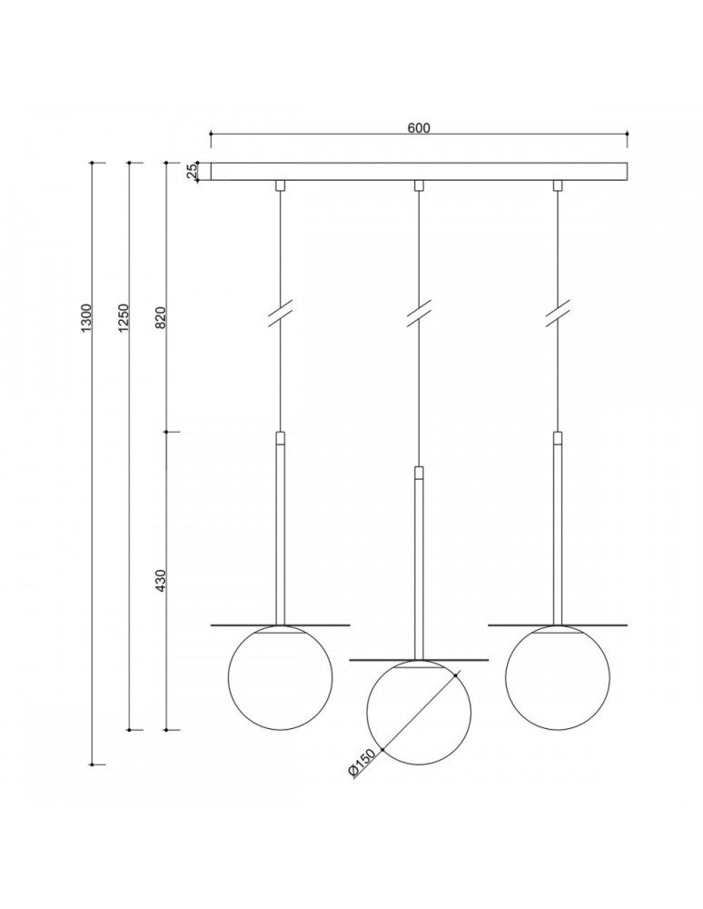 Pendant lamps - UMMO BORRA B 3L black triple ceiling lamp BRB322PL. - product kolory-swiatla.pl 3