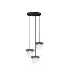 Pendant lamps - UMMO BORRA B 3P black triple ceiling pendant lamp BRB322P3. - product 1