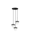 UMMO BORRA B 3P black triple ceiling pendant lamp BRB322P3.