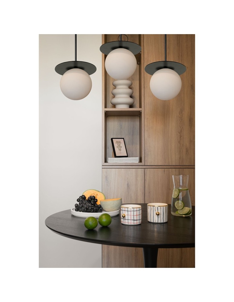 Pendant lamps - UMMO BORRA B 3P black triple ceiling pendant lamp BRB322P3. - product kolory-swiatla.pl 2