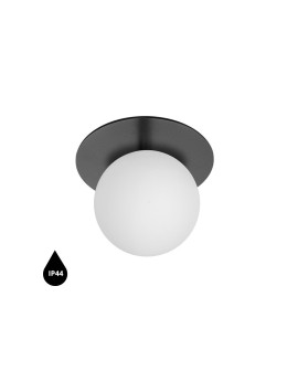 UMMO BORRA A black wall lamp / wall sconce with increased IP44 waterproofing B2A120S0