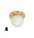 Bathroom wall lamps - UMMO BORRA A brass wall lamp / wall sconce with increased IP44 waterproofing BRA120S0 - product 1