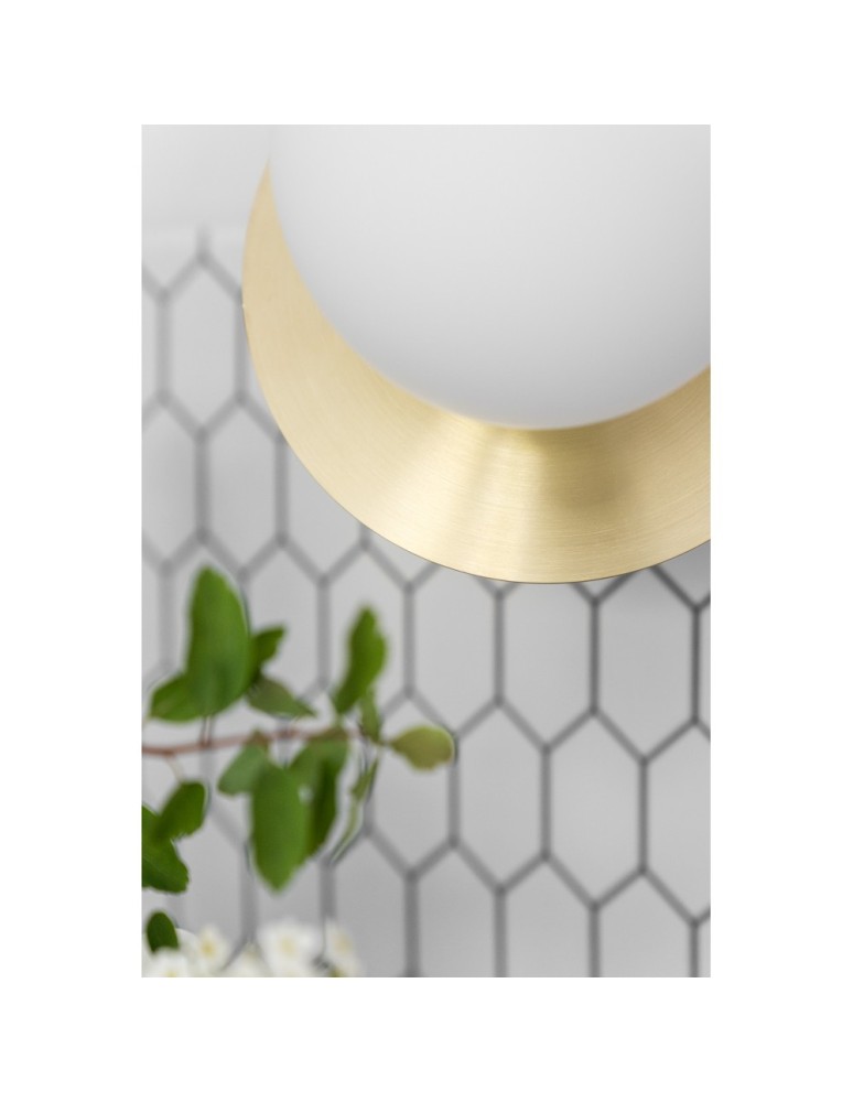 Bathroom wall lamps - UMMO BORRA A brass wall lamp / wall sconce with increased IP44 waterproofing BRA120S0 - product kolory-swiatla.pl 4