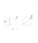 Bathroom wall lamps - UMMO BORRA A brass wall lamp / wall sconce with increased IP44 waterproofing BRA120S0 - product 7