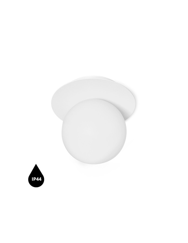 Bathroom wall lamps - UMMO BORRA A White Wall Lamp / Wall Sconce with Enhanced IP44 Waterproofing B1A110S0. - product kolory-swiatla.pl 1