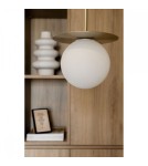 Pendant lamps - UMMO BORRA B white and brass ceiling pendant lamp with IP44 increased waterproofing BRB131PS0 - product 2