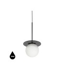 Pendant lamps - UMMO BORRA B black ceiling pendant lamp with increased IP44 waterproofing BRB122PS0. - product 1
