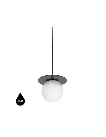 UMMO BORRA B black ceiling pendant lamp with increased IP44 waterproofing BRB122PS0.