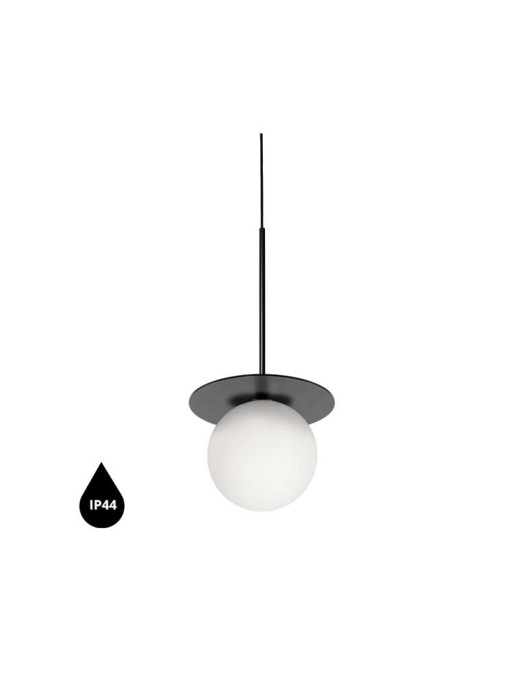Pendant lamps - UMMO BORRA B black ceiling pendant lamp with increased IP44 waterproofing BRB122PS0. - product kolory-swiatla.pl 1