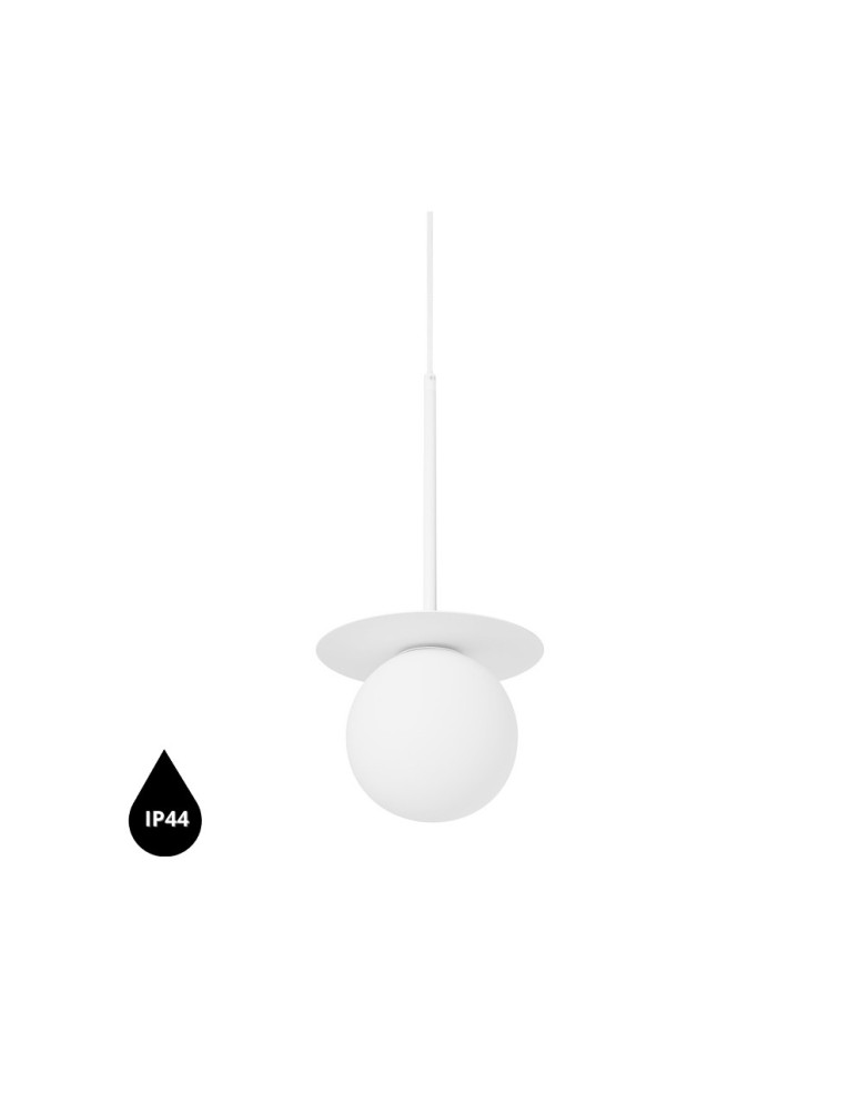 Pendant lamps - UMMO BORRA B white ceiling pendant lamp with increased IP44 waterproofing BRB111PS0 - product kolory-swiatla.pl 1