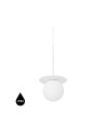UMMO BORRA B white ceiling pendant lamp with increased IP44 waterproofing BRB111PS0