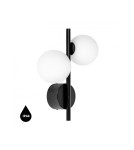 Bathroom wall lamps - UMMO DIPLO A black wall lamp / wall sconce with increased IP44 waterproofing DLA220S0 - product 1