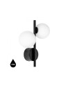UMMO DIPLO A black wall lamp / wall sconce with increased IP44 waterproofing DLA220S0