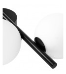 Bathroom wall lamps - UMMO DIPLO A black wall lamp / wall sconce with increased IP44 waterproofing DLA220S0 - product 4