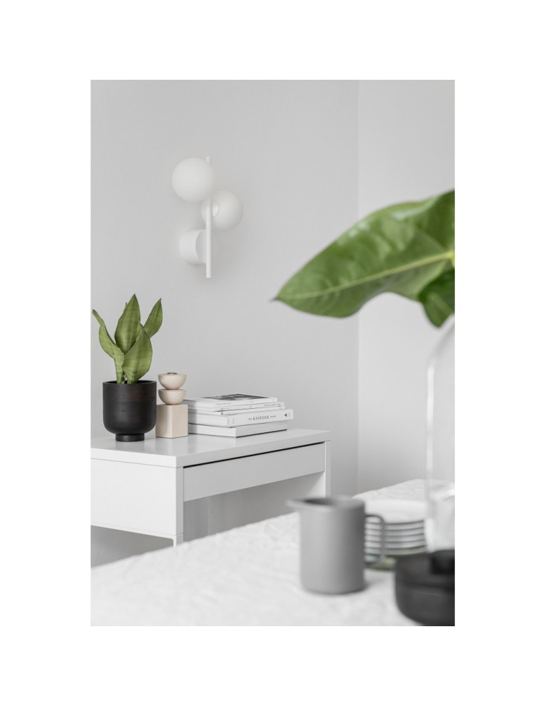Bathroom wall lamps - UMMO DIPLO A white wall lamp / wall sconce with increased IP44 waterproofing DLA210S0 - product kolory-swiatla.pl 2