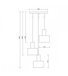 Pendant lamps - UMMO ENKEL 3P white ceiling lamp EN3311P3. - product 3