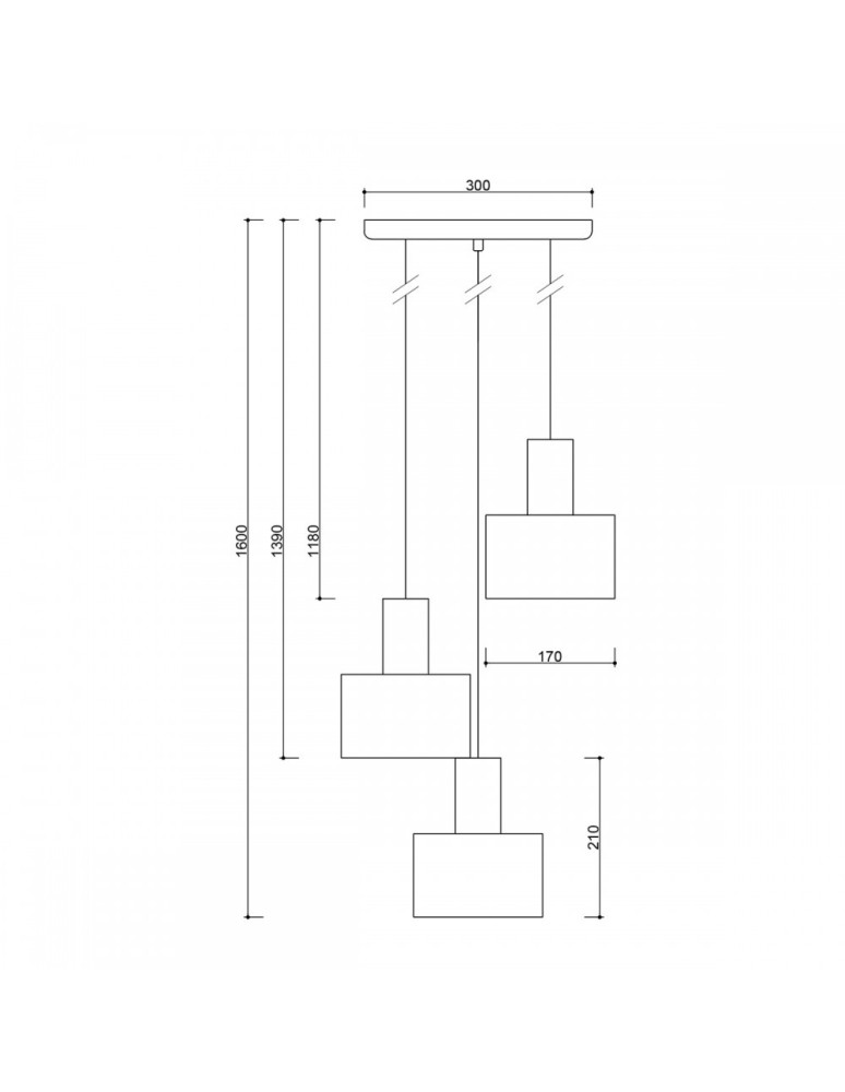 Pendant lamps - UMMO ENKEL 3P white ceiling lamp EN3311P3. - product kolory-swiatla.pl 3