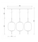 Pendant lamps - UMMO EPLI mini 3L triple ceiling pendant lamp EM0322PL - product 2