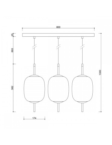 UMMO EPLI mini 3L potrójna sufitowa lampa wisząca EM0322PL - produkt 2