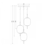 Pendant lamps - UMMO EPLI mini 3P black triple pendant lamp EM0322P3 - product 2