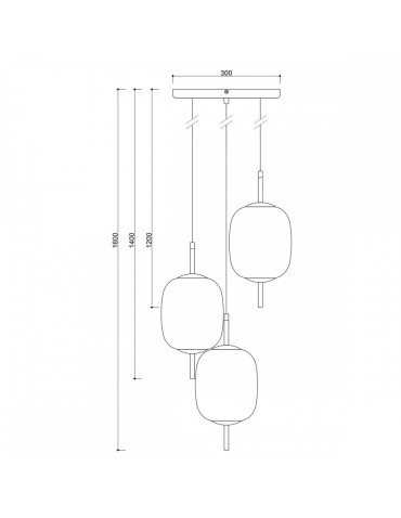 UMMO EPLI mini 3P black triple pendant lamp EM0322P3 - product 2