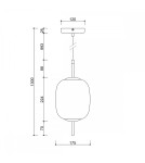 Pendant lamps - UMMO EPLI MINI black ceiling pendant lamp with increased IP44 waterproofing EM0122PS0. - product 3