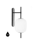 Bathroom wall lamps - UMMO EPLI MINI black wall lamp / wall sconce with increased IP44 tightness EMK120S0. - product 1