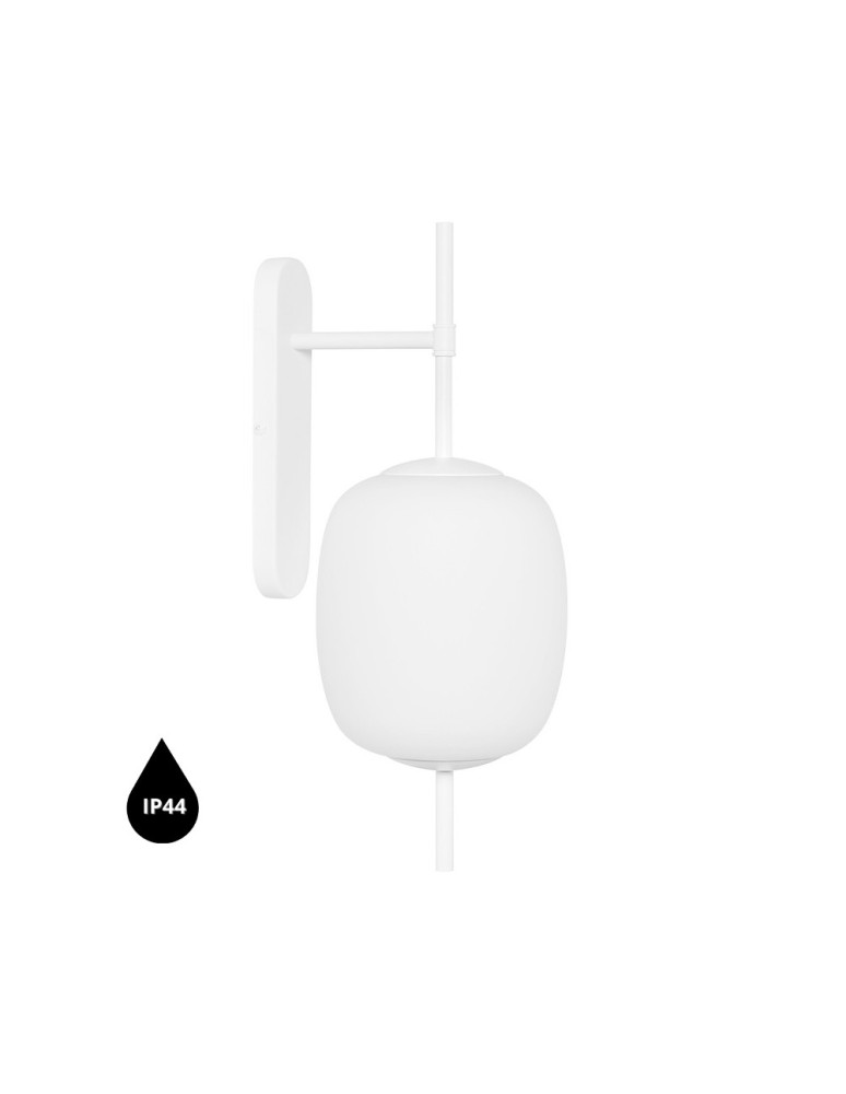 Bathroom wall lamps - UMMO EPLI MINI white wall lamp / wall sconce with increased IP44 tightness EMK110S0. - product kolory-swiatla.pl 1