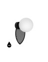 UMMO FYLLO B black wall lamp / wall sconce with increased IP44 waterproofing FYB120S0
