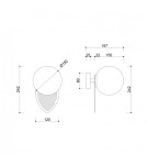 Bathroom wall lamps - UMMO FYLLO B black wall lamp / wall sconce with increased IP44 waterproofing FYB120S0 - product 6