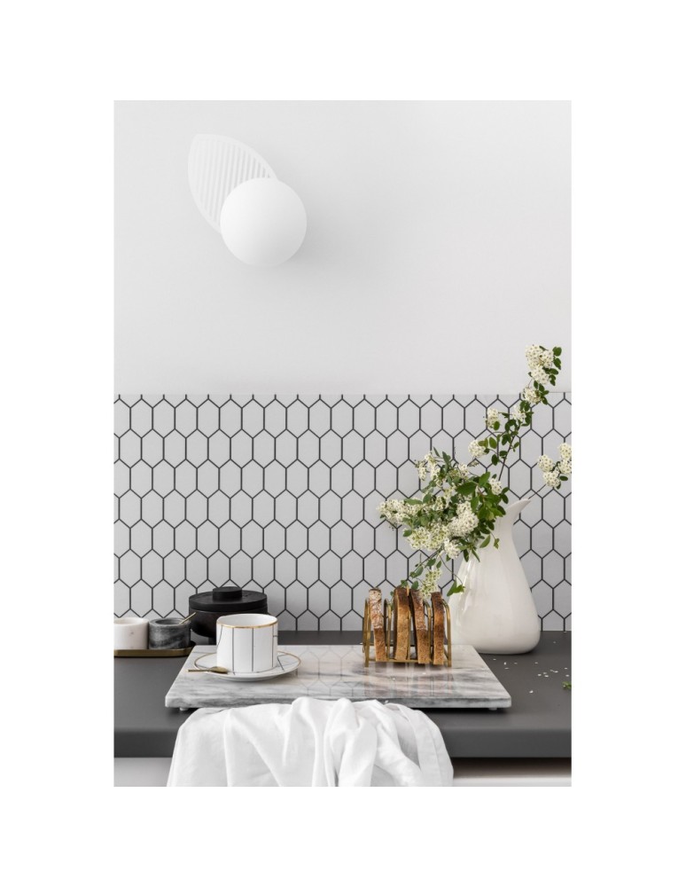 Bathroom wall lamps - UMMO FYLLO B white wall lamp / wall sconce with increased IP44 waterproofing FYB110S0 - product kolory-swiatla.pl 2