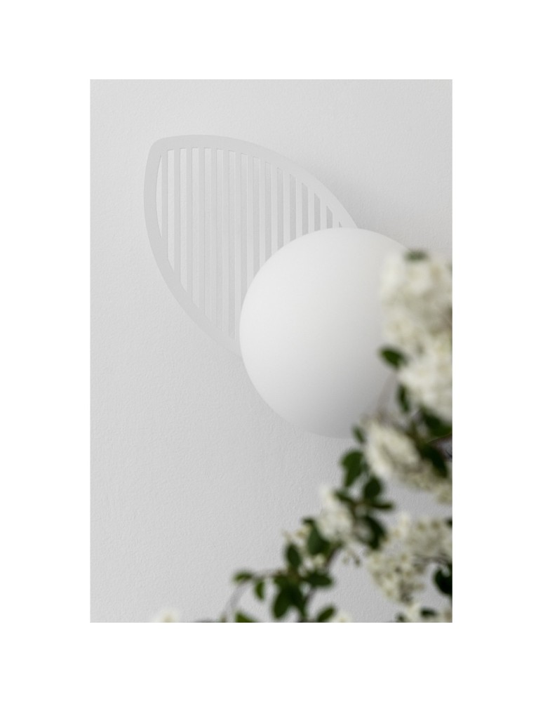 Bathroom wall lamps - UMMO FYLLO B white wall lamp / wall sconce with increased IP44 waterproofing FYB110S0 - product kolory-swiatla.pl 3