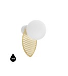 Bathroom wall lamps - UMMO FYLLO B brass wall lamp / wall sconce with increased IP44 waterproofing FYB130S0 - product 1