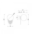 Bathroom wall lamps - UMMO FYLLO B brass wall lamp / wall sconce with increased IP44 waterproofing FYB130S0 - product 4