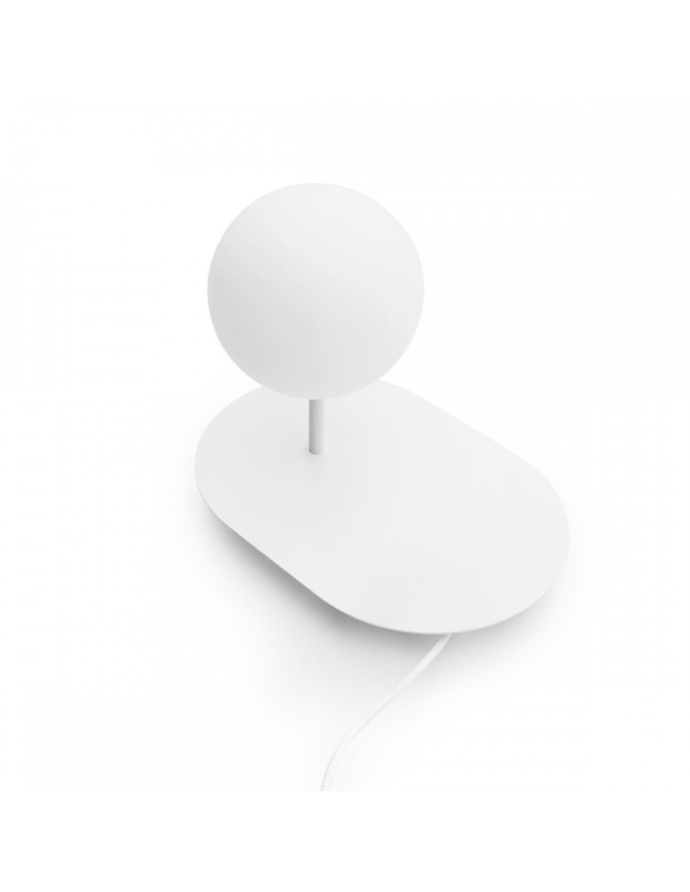 Table lamps - UMMO HANEA ST white table lamp with shelf HAS111P1 - product kolory-swiatla.pl 5