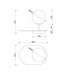 Table lamps - UMMO HANEA ST white table lamp with shelf HAS111P1 - product 6