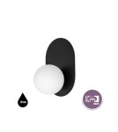 Bathroom wall lamps - UMMO HANEA black wall lamp / wall sconce with increased IP44 waterproofing HA0120S0 - product 1
