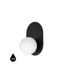 Bathroom wall lamps - UMMO HANEA black wall lamp / wall sconce with increased IP44 waterproofing HA0120S0 - product 5