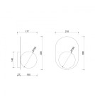 Bathroom wall lamps - UMMO HANEA black wall lamp / wall sconce with increased IP44 waterproofing HA0120S0 - product 6