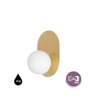 Bathroom wall lamps - UMMO HANEA brass wall lamp / wall sconce with increased IP44 waterproofing HA0130S0 - product 1