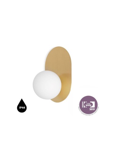 UMMO HANEA brass wall lamp / wall sconce with increased IP44 waterproofing HA0130S0