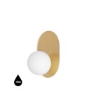 Bathroom wall lamps - UMMO HANEA brass wall lamp / wall sconce with increased IP44 waterproofing HA0130S0 - product 3