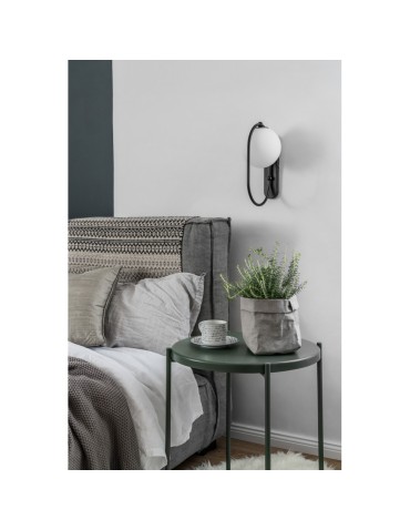 UMMO KOBAN D black wall lamp / wall sconce with increased IP44 waterproofing KOD120S0 - product 2