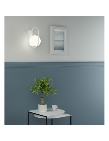 UMMO KOBAN D white wall lamp / wall sconce with increased IP44 waterproofing KOD110S0 - product 2